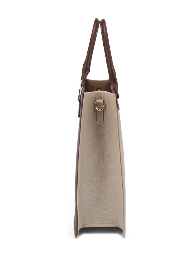 Lino Perros Monroe Luxe Beige Satchel Bag - Image 3